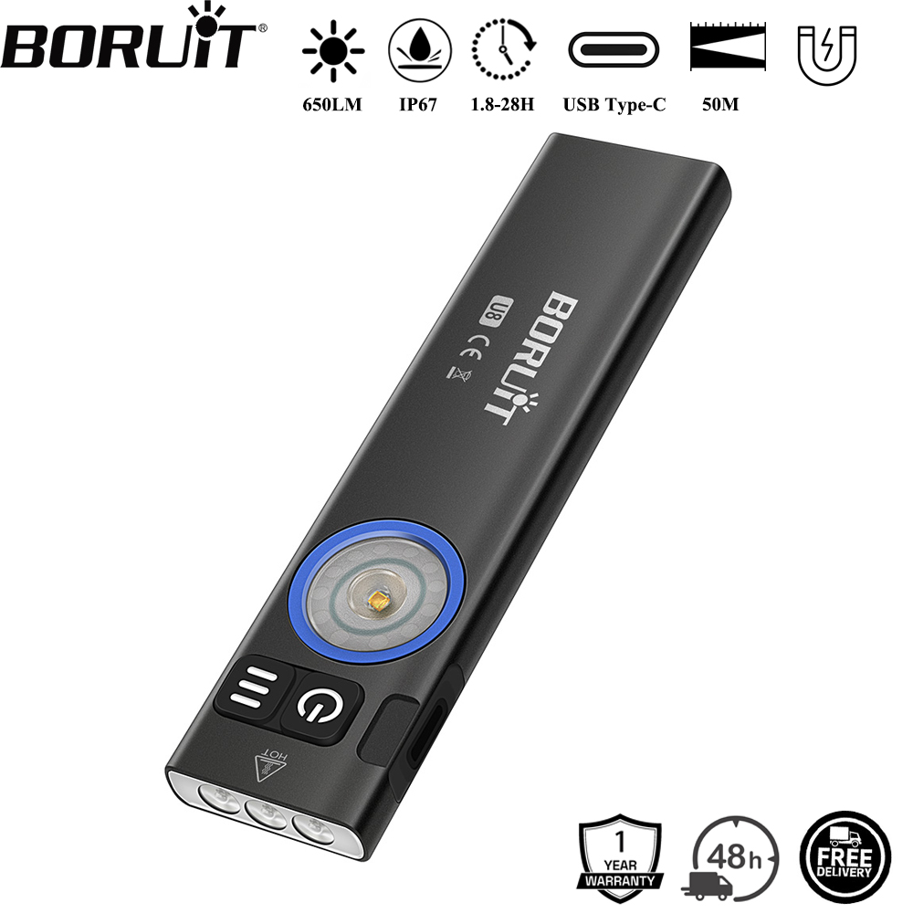 Fishing Kit Compact - BORUiT U8 650LM EDC LED-Taschenlampe Typ