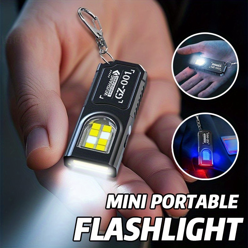Fishing Kit Compact - Leistungsstarke Mini COB LED Schlüsselanhänger-Taschenlampe USB-C