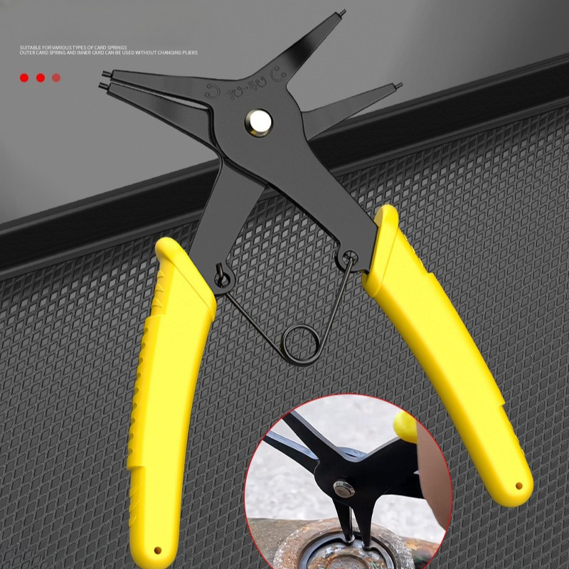 Multi Tool Plier - 2-in-1-Doppelzweck-Sicherungsringzange, multifunktionale Sicherungsringzange für die Automobil-