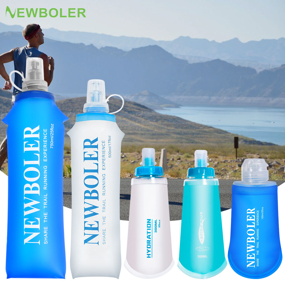 Water Bag Collapsible - 150/250/300/500/750 ml Outdoor faltbare Silikon-Bissgröße Wasserflasche