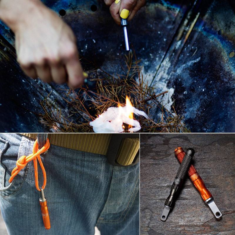 Magnesium Fire Starter - Wasserdichter Notfall-Feuerstarter aus Feuerstein und Stahl
