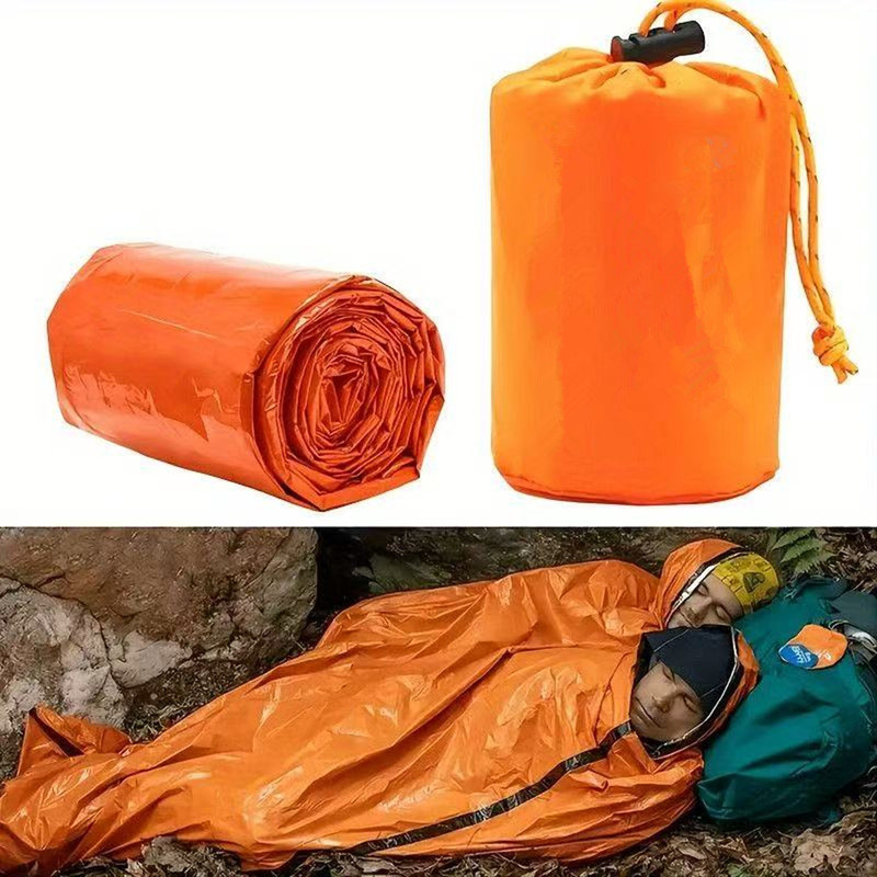 Emergency Mylar Tent - Notfall-Schlafsack Ultra-Wasserdichte Mylar-Thermodecken Leichter Überlebens-Schlafsack Wärmeisolierend