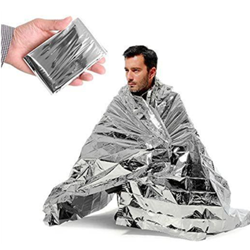 Emergency Mylar Tent - Notfalldecke Mylar Thermische Outdoor-Überlebensausrüstung Erste-Hilfe-Set Rettungs-Rettungsfolie