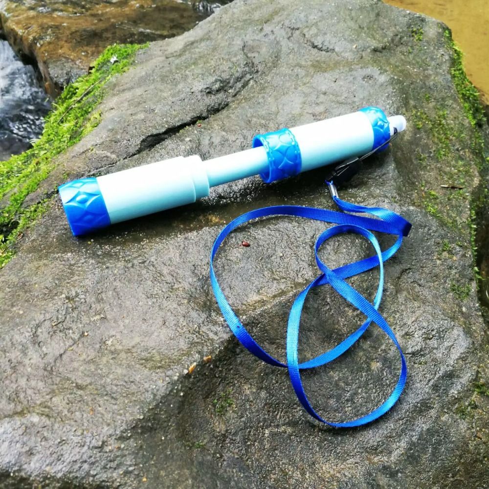 Water Purification Straw - Mini Wasserfilter-Strohhalm Trinkwasser-Reiniger Direkttrinkbarer Überlebens-Trinkwasserfilter-Strohhalm