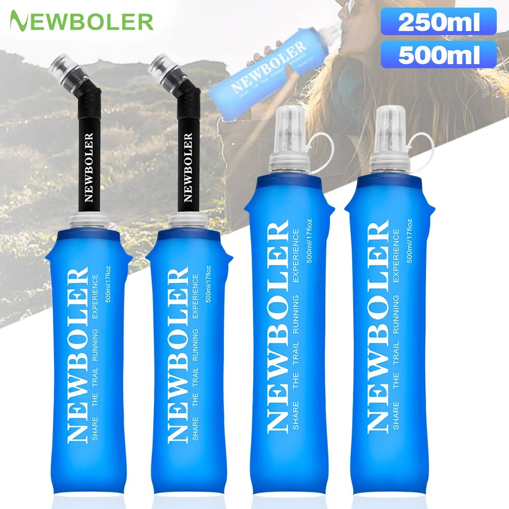 Water Bag Collapsible - NEWBOLER 250 ml 500 ml Wasserflasche,