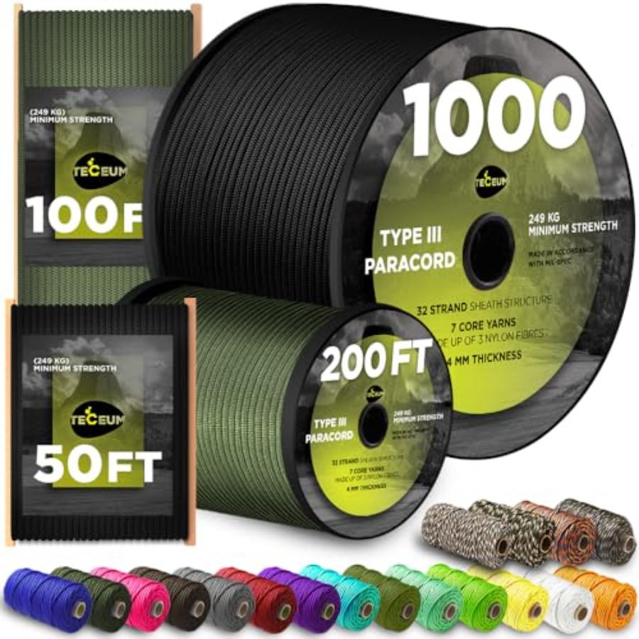 5/32 Zoll Paracord-Seil 1000ft – Para Cord 1000Ft Bewertung und Preis