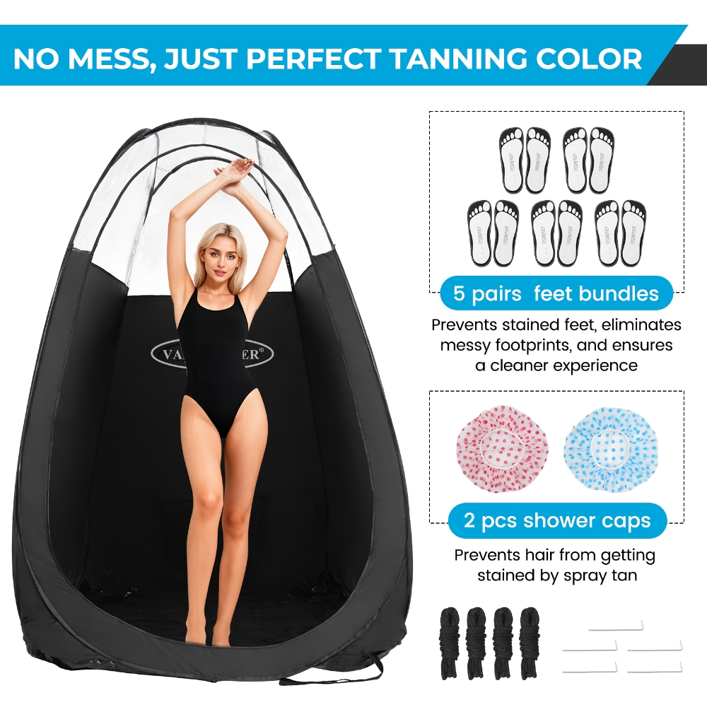 Schwarzes Spray-Tanning-Zelt,  – Emergency Mylar Tent Bewertung und Preis