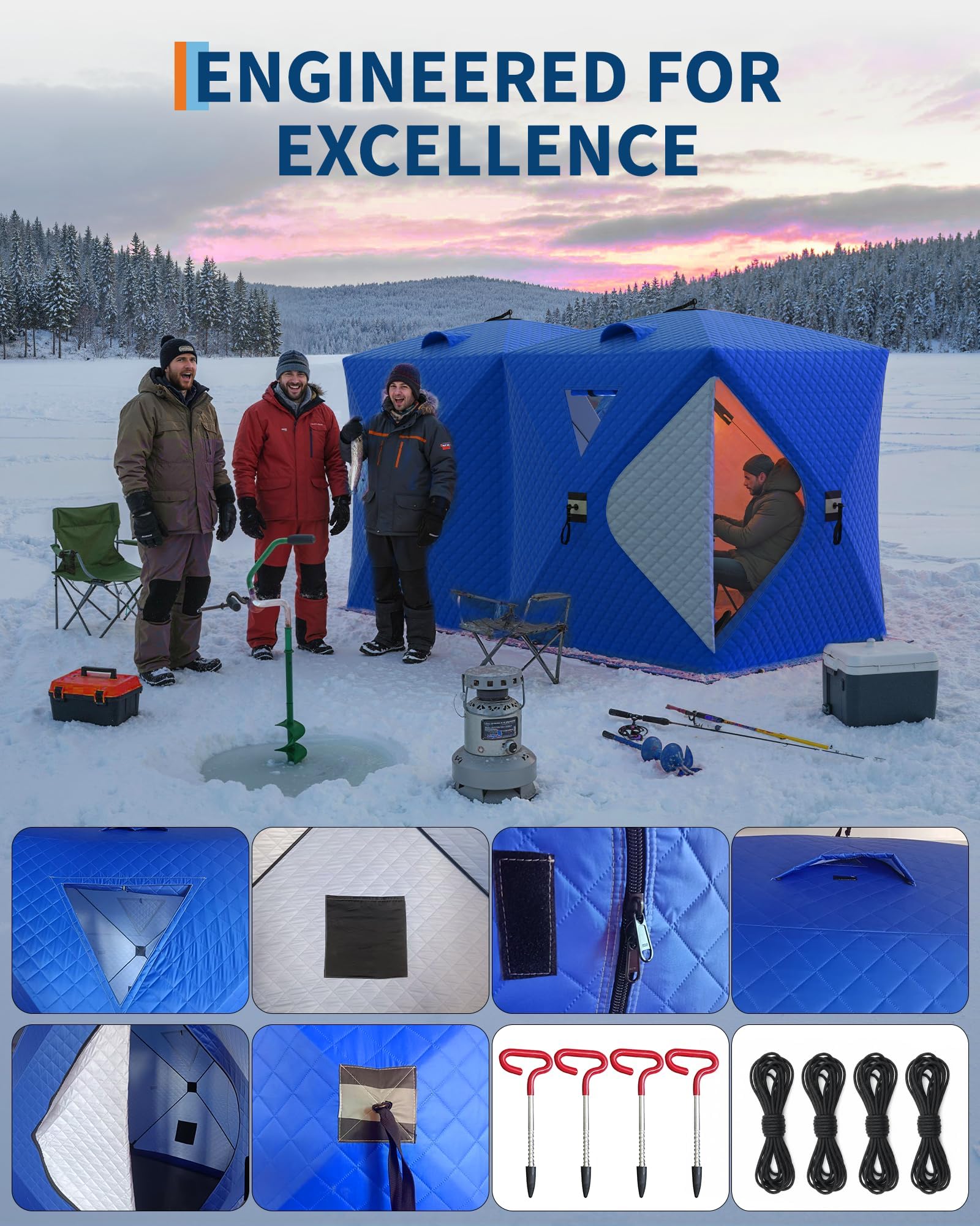 Pop-Up-Eisfischerzelt im Hub-S – Emergency Mylar Tent Bewertung und Preis