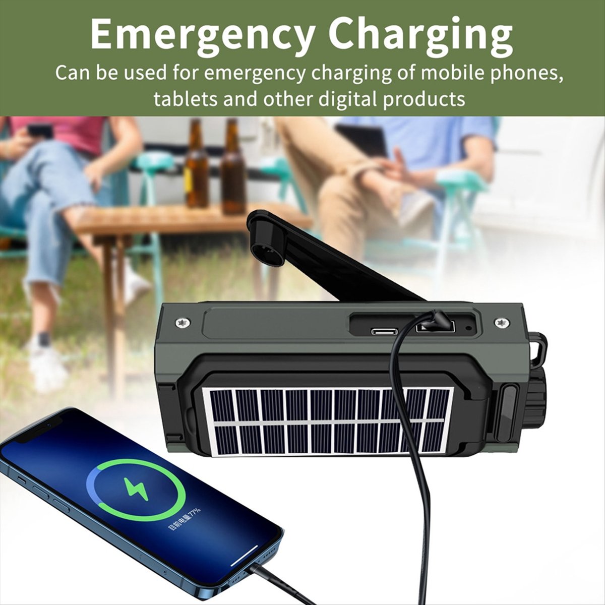 A26Z Tragbares Solarradio, Not – Solar Emergency Charger Bewertung und Preis