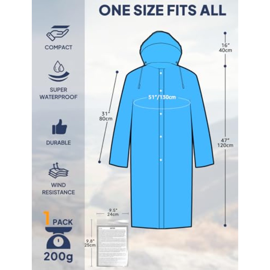 ANYOO 2er-Pack Regenponchos fü – Emergency Poncho Rain Bewertung und Preis
