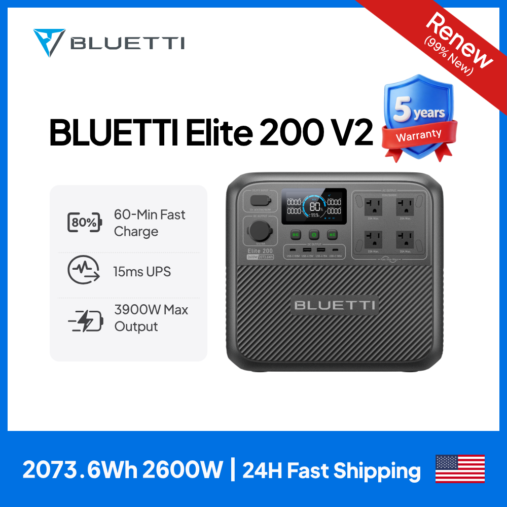 【Renew】BLUETTI Elite 200 V2 Tr – Solar Emergency Charger Bewertung und Preis