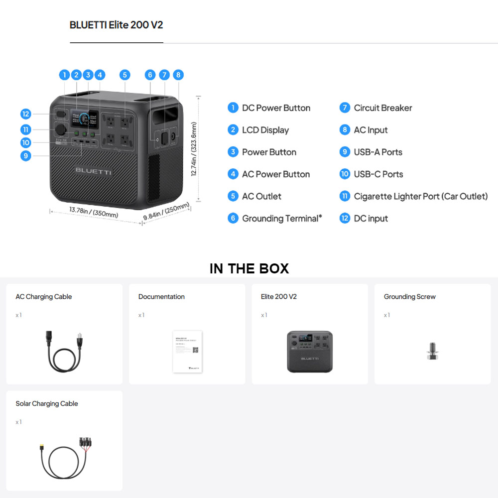 【Renew】BLUETTI Elite 200 V2 Tr – Solar Emergency Charger Bewertung und Preis